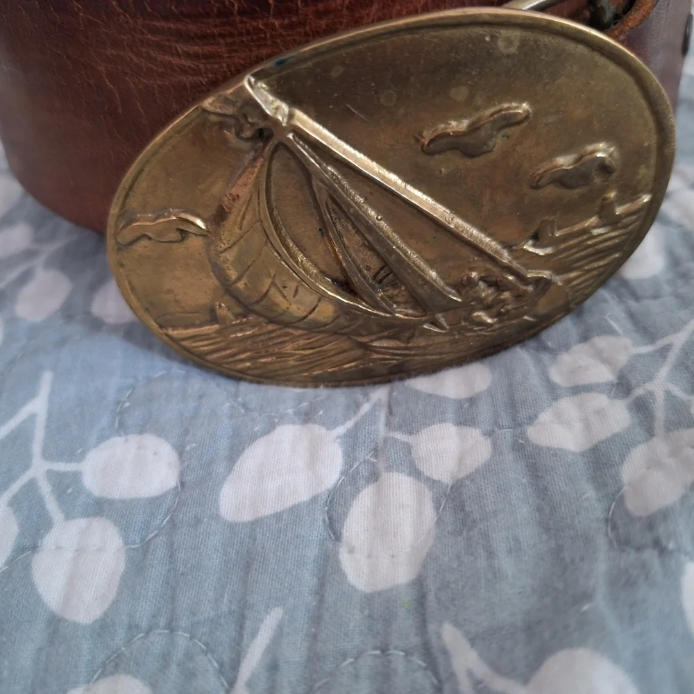 Ivan Hydem 1977 Brass With Brown Leather Belt with